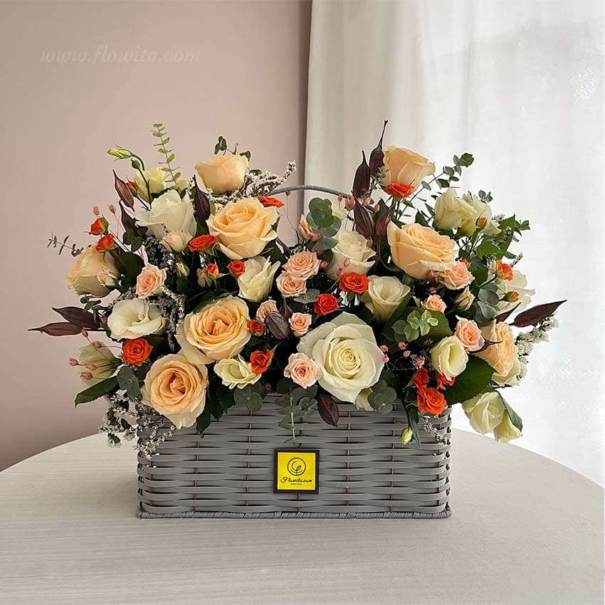 سبد گل مدرن کد 25