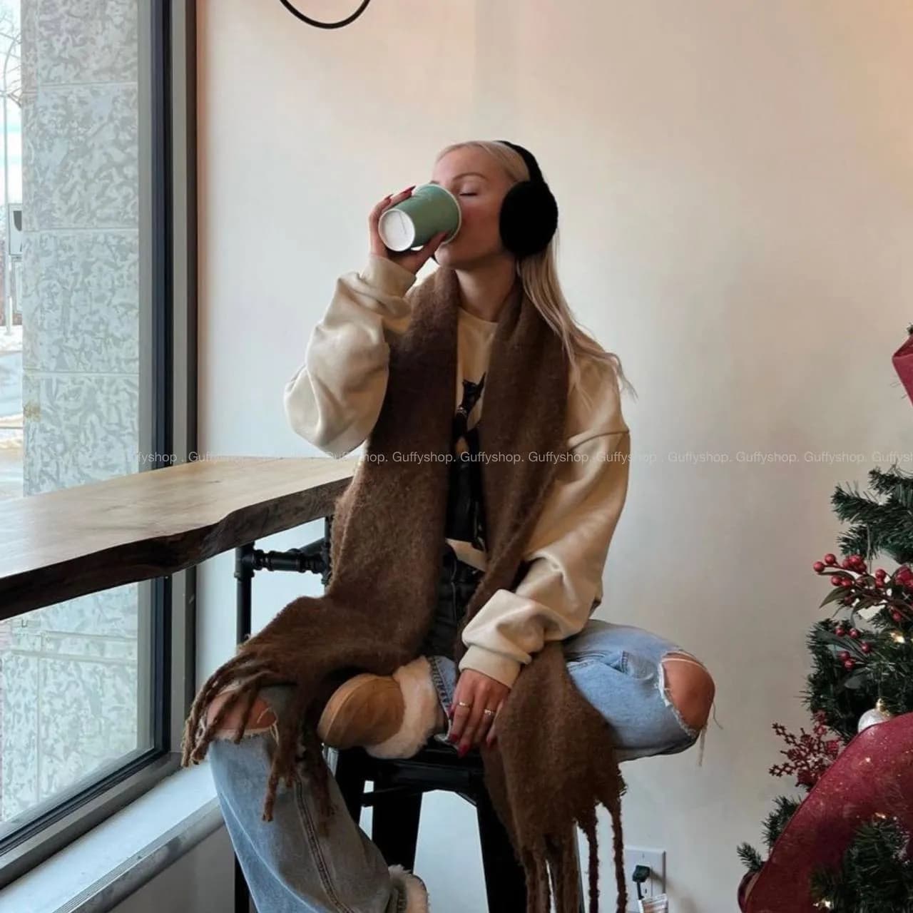 بیگ اسکارف موهر ساده — تصویر ۷