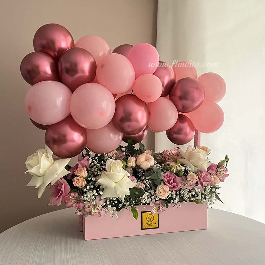 باکس گل و بادکنک کد 82