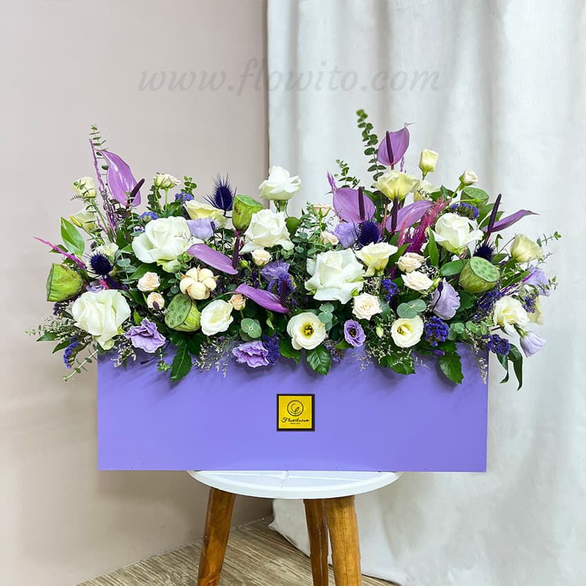 باکس گل بزرگ یاسی کد 73