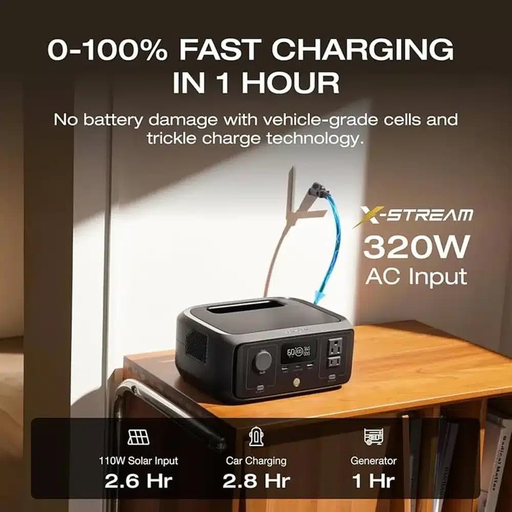 پاور استیشن اکوفلو مدل EcoFlow River 3 ظرفیت ۲۴۵ وات‌ساعت توان خروجی ۳۰۰ وات — تصویر ۳