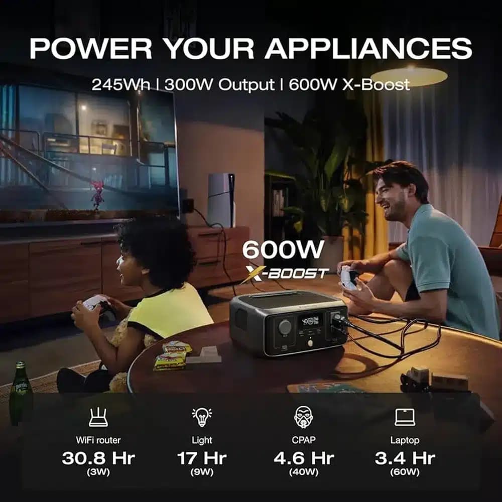 پاور استیشن اکوفلو مدل EcoFlow River 3 ظرفیت ۲۴۵ وات‌ساعت توان خروجی ۳۰۰ وات — تصویر ۴