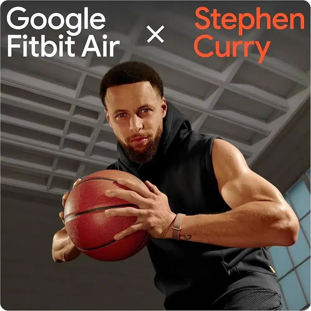 دستبند هوشمند ورزشی فیت بیت گوگل مدل Google Fitbit Air Stephen Curry Special Edition رنگ قهوه ای/نارنجی — تصویر ۸