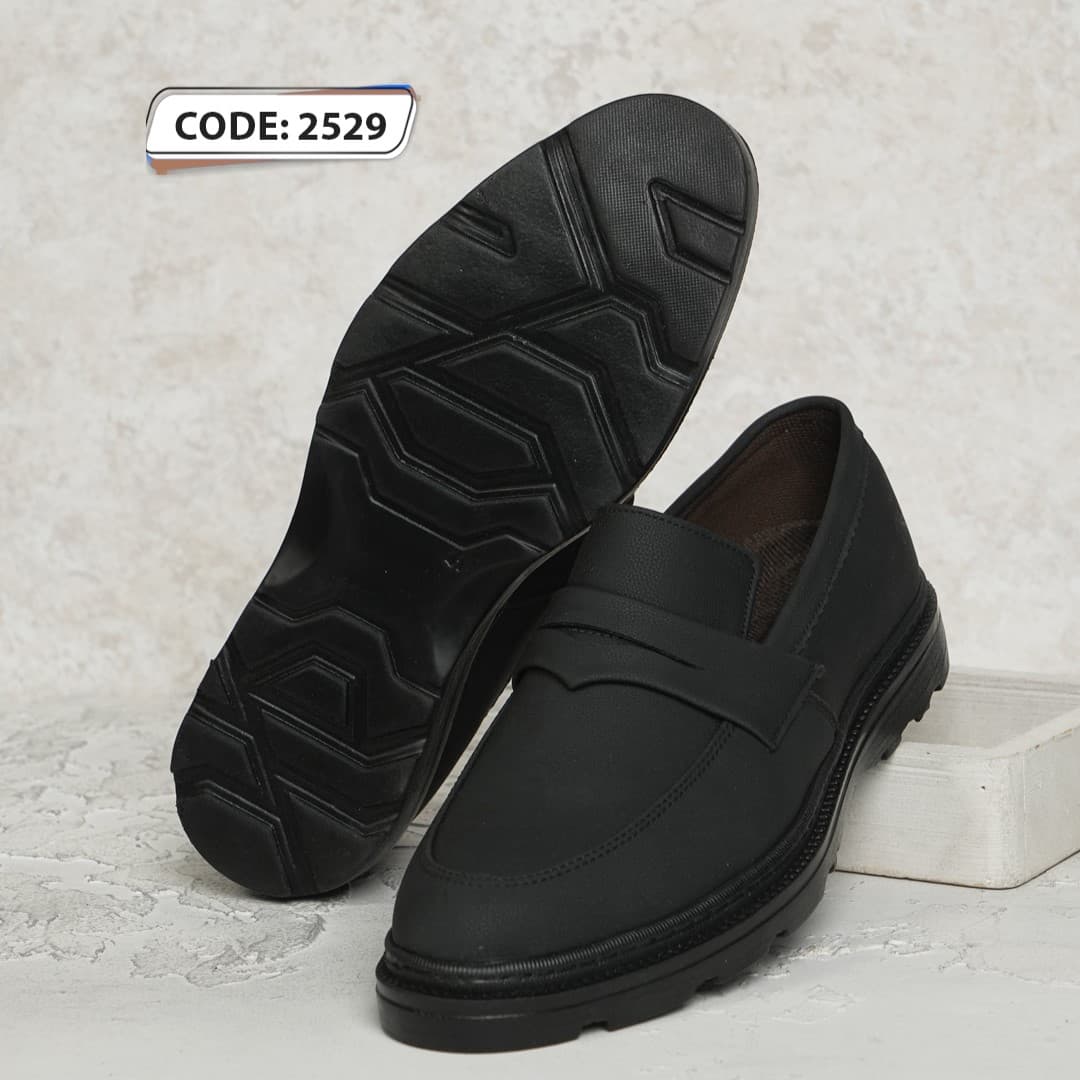 کفش کالج تمام مشکی – کد 2529 — تصویر ۲