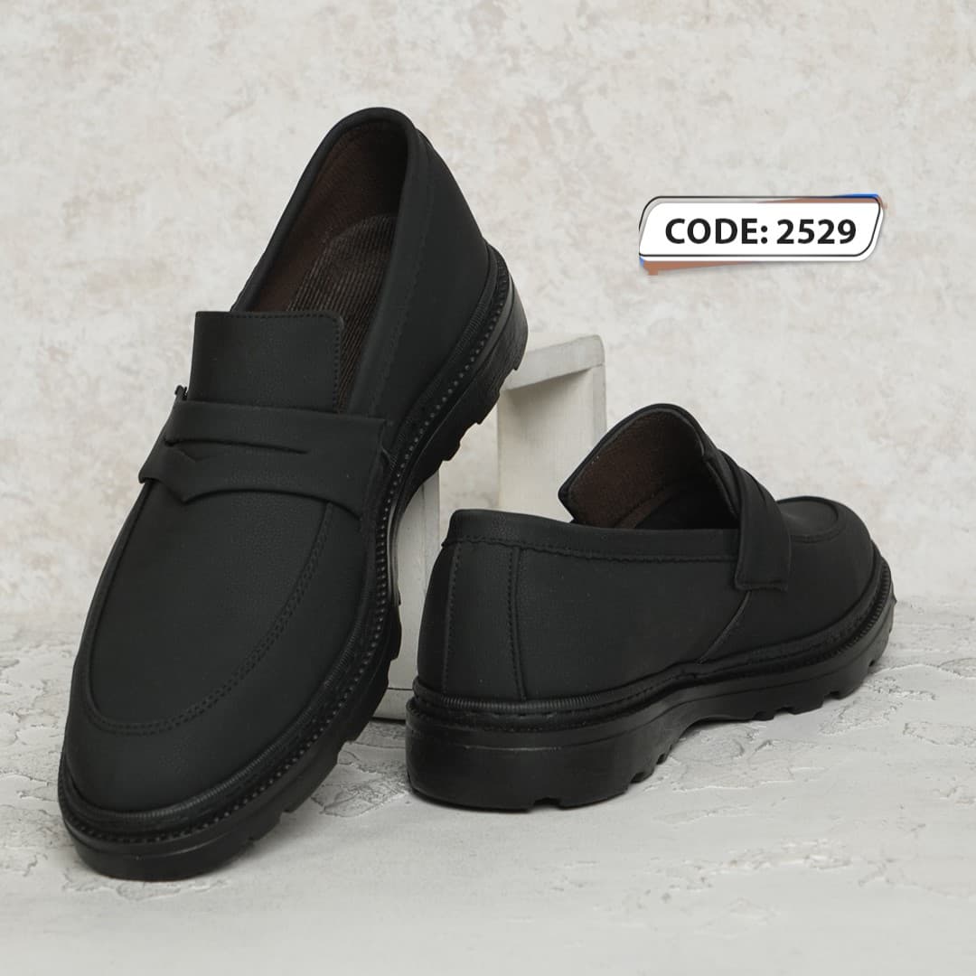 کفش کالج تمام مشکی – کد 2529 — تصویر ۴