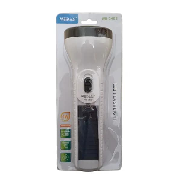 چراغ قوه شارژی خورشیدی ویداسی مدل WD-340S