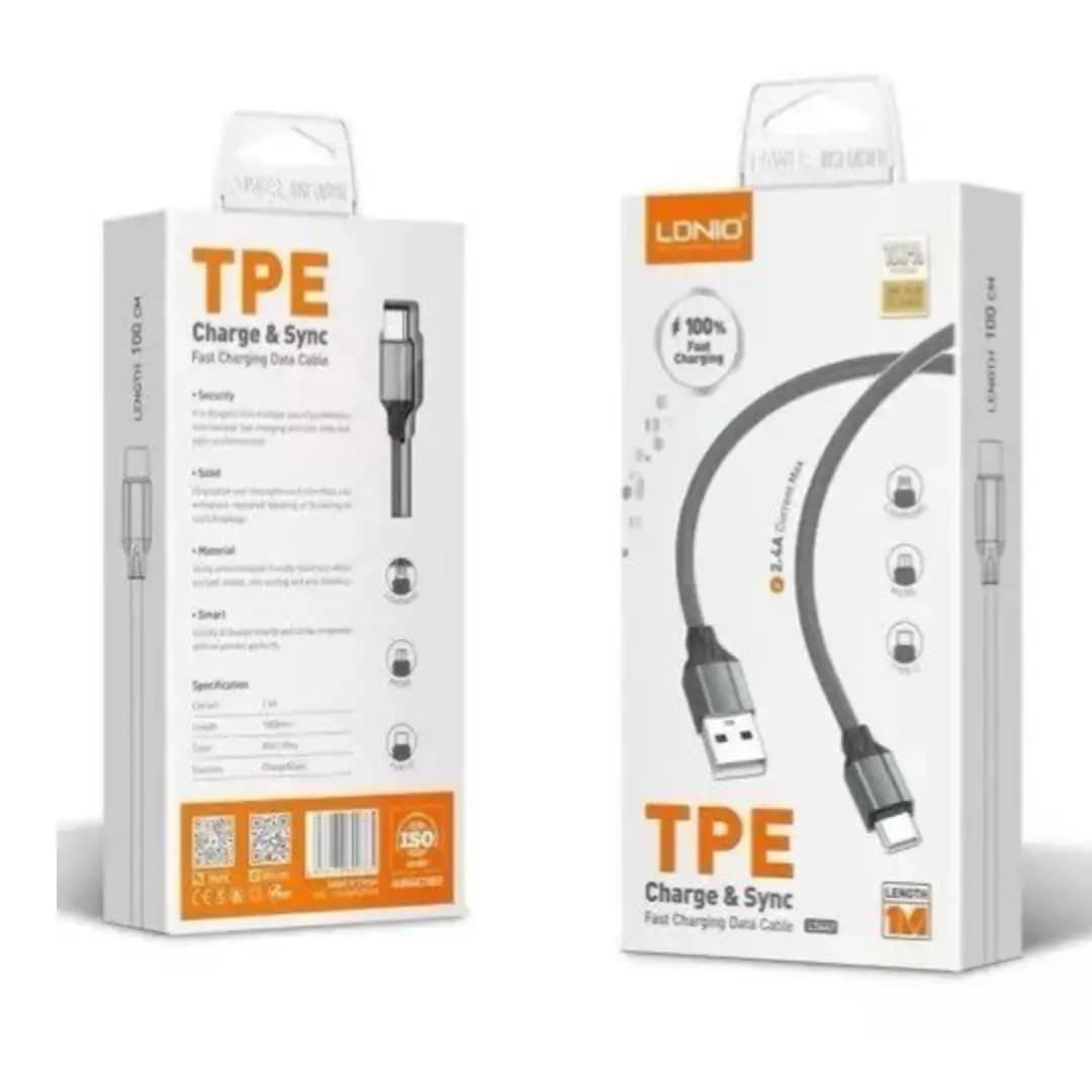کابل شارژ USB 3 به TYPE-C از برند LDNIO