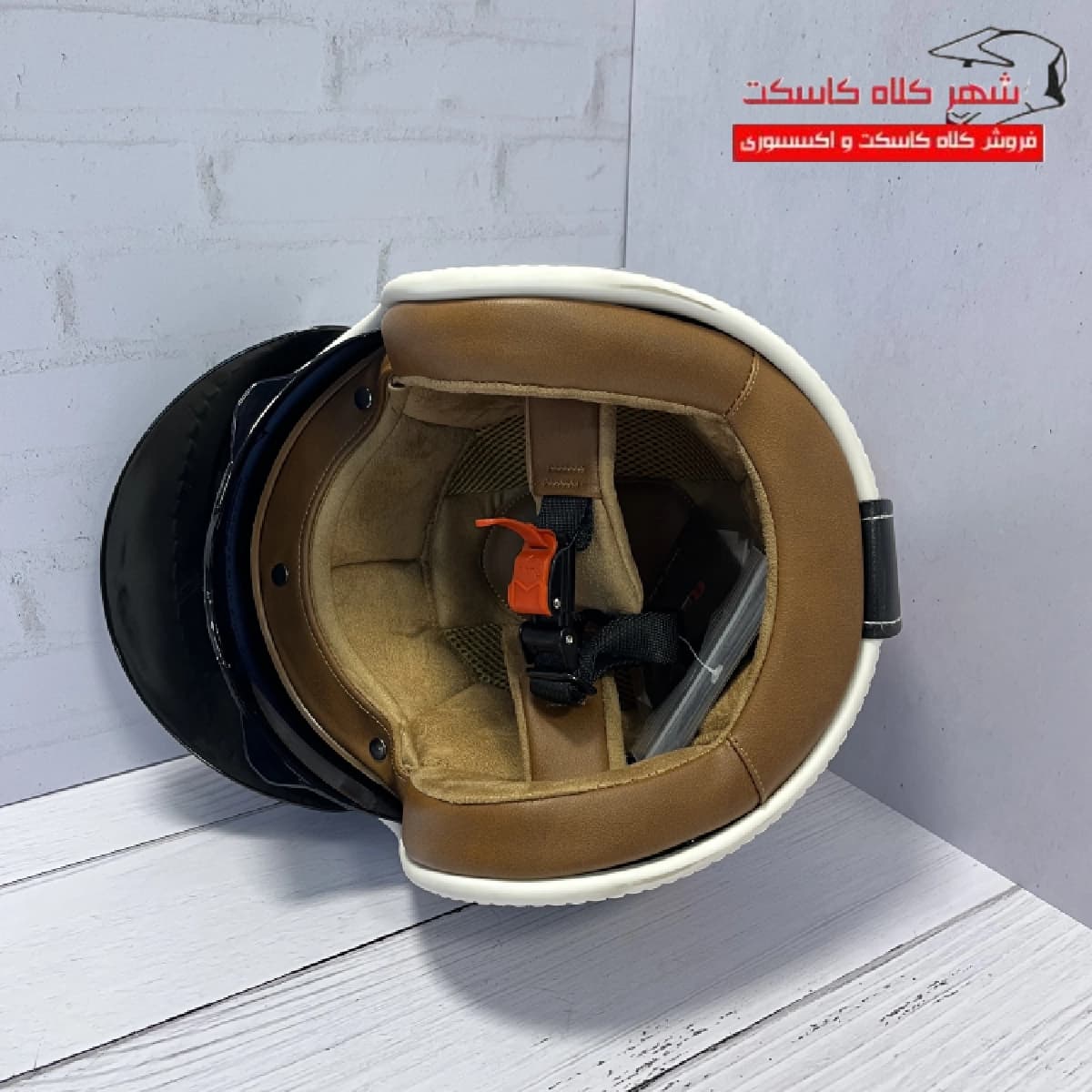کلاه کاسکت ردلاین وسپایی کد 963 طرح مشکی زرد — تصویر ۴
