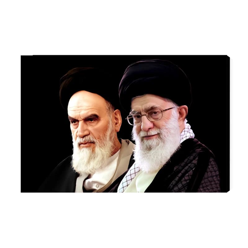 تابلو شاسی طرح آیت الله خامنه ای و امام خمینی مدل As643 — تصویر ۲