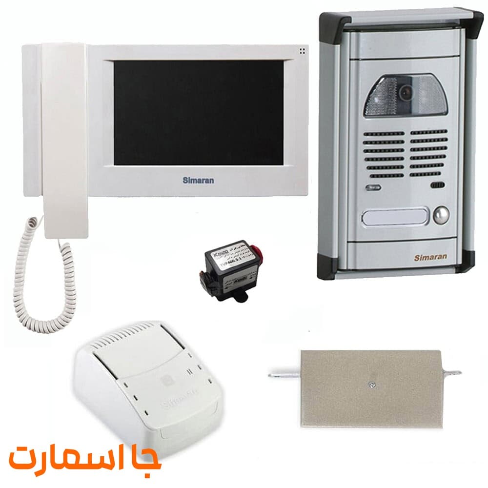 مانیتور دربازکن تصویری سیماران مدل 73M-VFC1 به همراه محافظ ولتاژ مانیتور