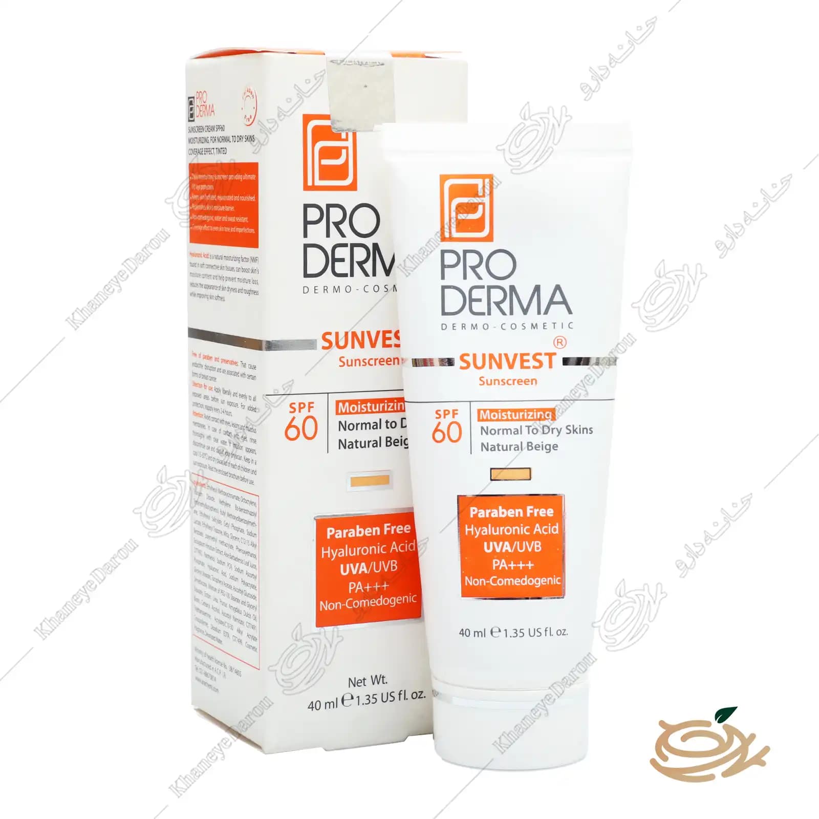 کرم ضد آفتاب و مرطوب کننده پرودرما SPF60 — تصویر ۳
