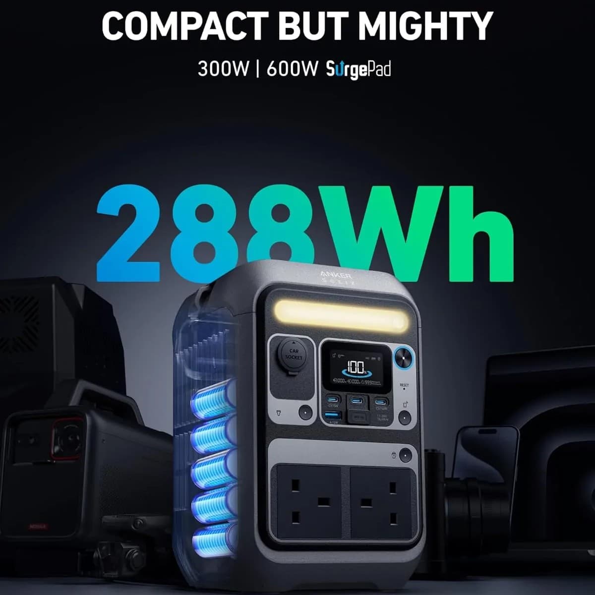 پاوراستیشن انکر مدل Anker Solix C300 Portable Power Station — تصویر ۳