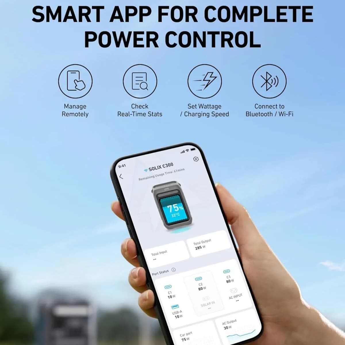 پاوراستیشن انکر مدل Anker Solix C300 Portable Power Station — تصویر ۴
