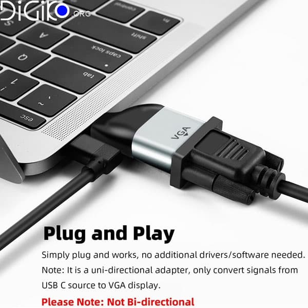تبدیل تایپ سی به VGA مارک MINI TECH — تصویر ۳