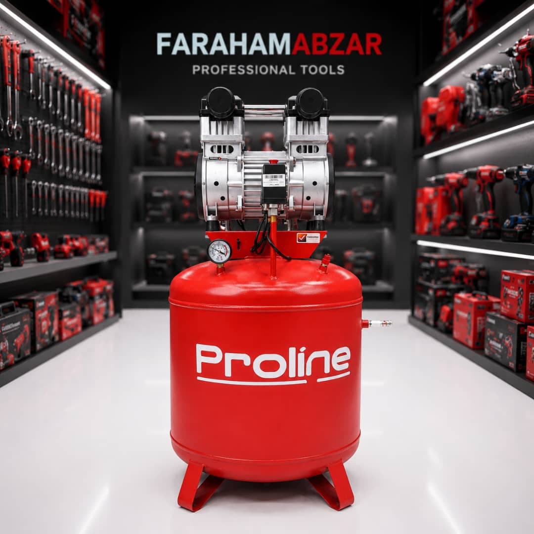 کمپرسور 100 لیتری 1500 وات سایلنت تک موتور پرولاین