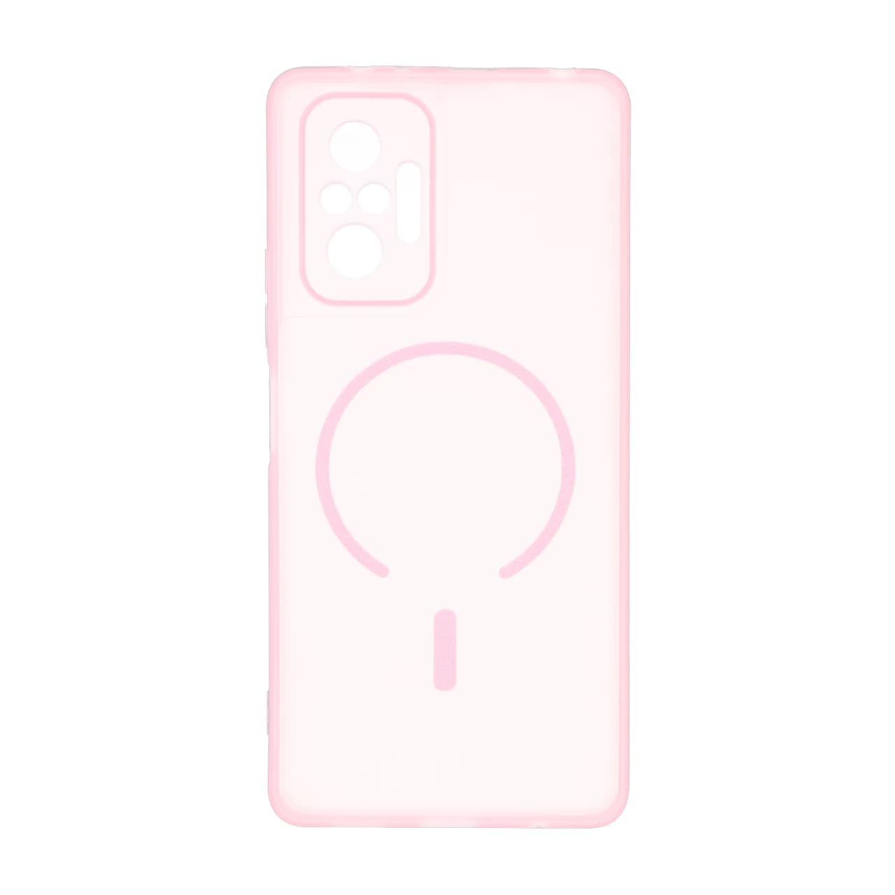 قاب ژله ای مات طرح مگ سیف Power محافظ لنزدار Xiaomi Redmi Note 10 Pro 4G / Redmi Note 10 Pro Max – صورتی