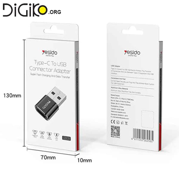 مبدل Type-C به USB OTG یسیدو YESIDO GS09 — تصویر ۵