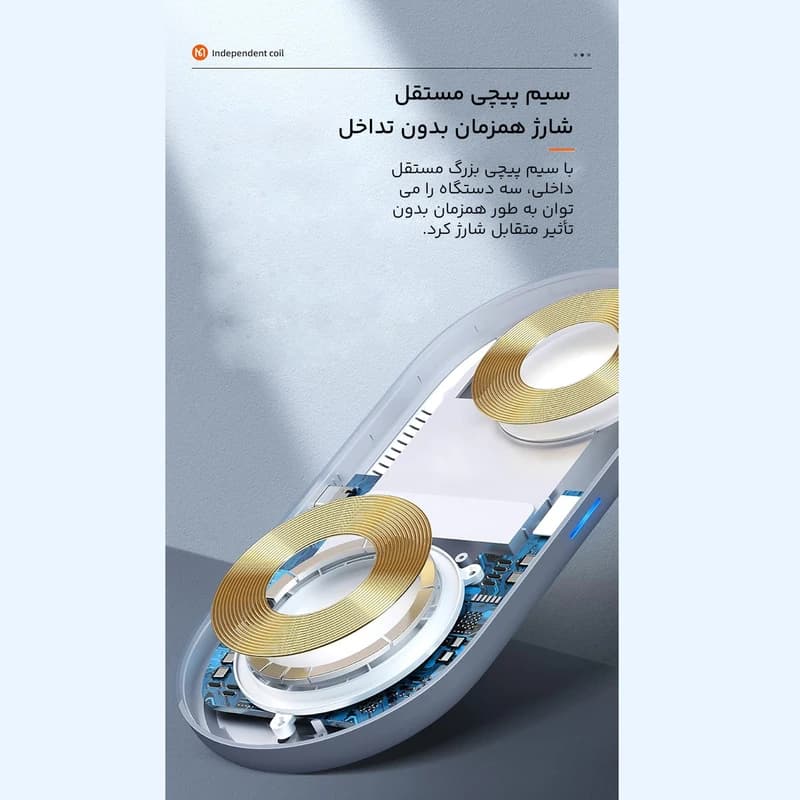 شارژر وایرلس مک دودو مدل 3in1 Magnetic Wireless Charger CH-7060 — تصویر ۳