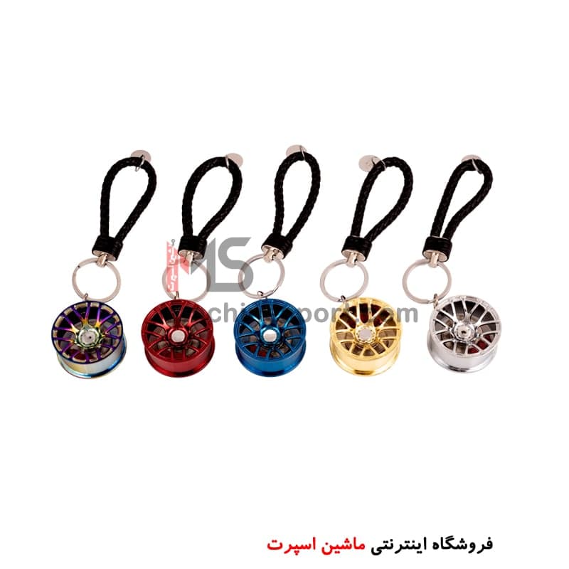 جاسوئیچی رینگ اسپرت بزرگ با بند چرم