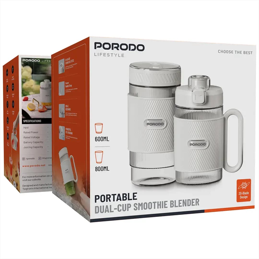 شیکر قابل حمل پرودو مدل Lifestyle Dual-Cup Smoothie Blender — تصویر ۵