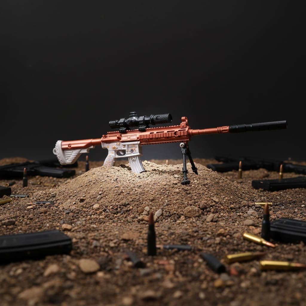 ماکت اسلحه M416 مسی سایز بزرگ