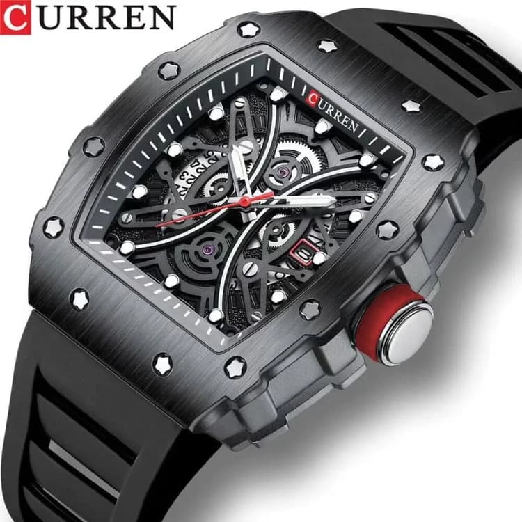 ساعت مچی مردانه کارن بند سیلیکونی CURREN 8438