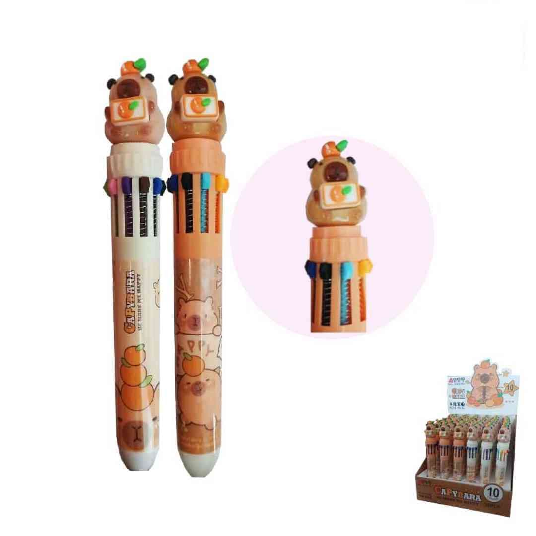 خودکار فانتزی فشاری 10 رنگ سر عروسکی 15246/15295 36 36 — تصویر ۲
