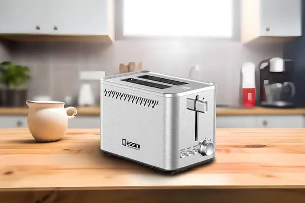 توستر نان دسینی مدل ST8000 ظرفیت ۲ اسلایس با بدنه استیل