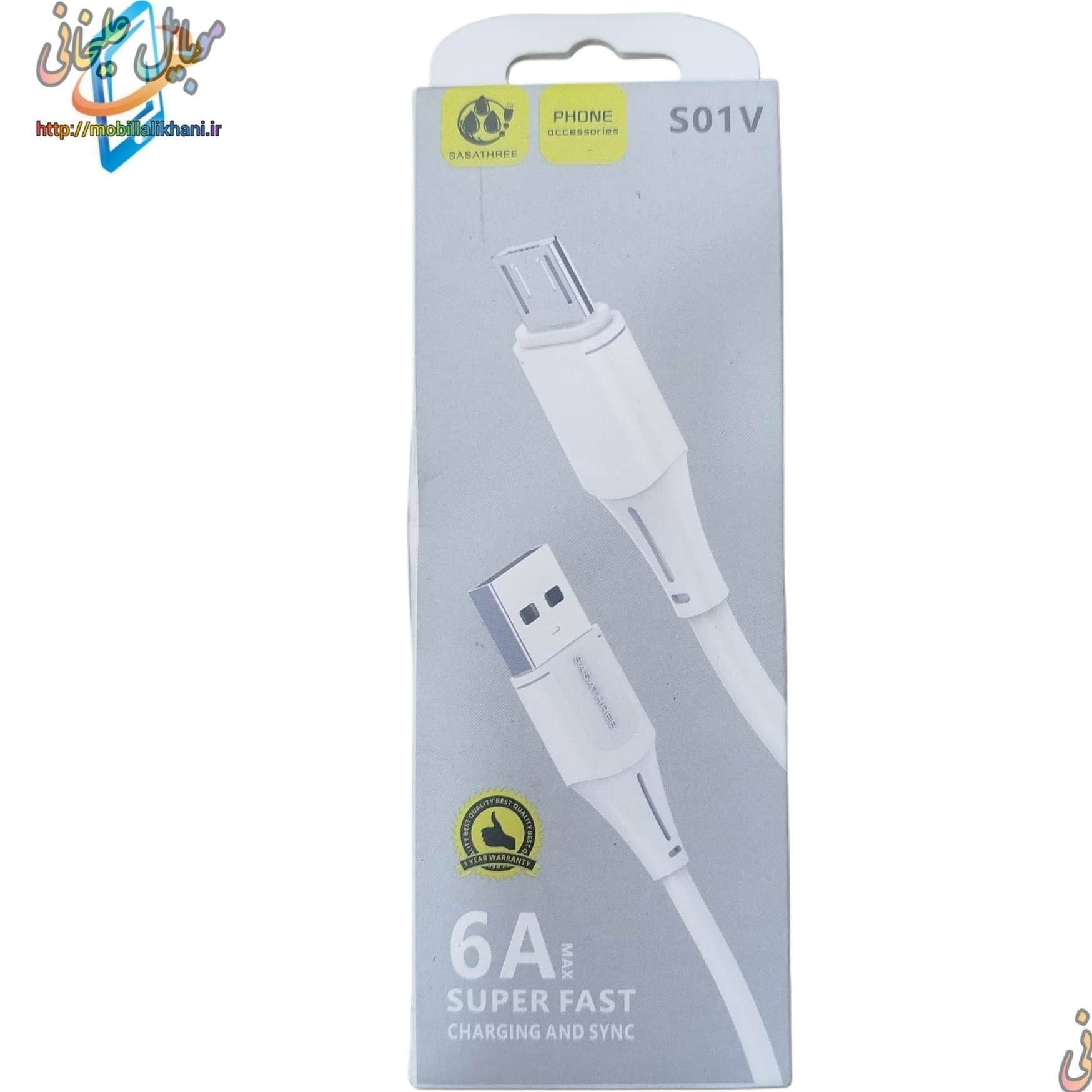 کابل شارژ USB به Micro USB SASATHREE S01V