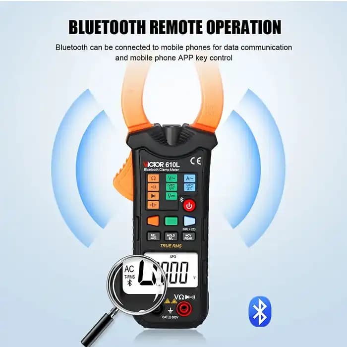 آمپرمتر کلمپی بلوتوث دار AC ویکتور مدل Victor 610L — تصویر ۷