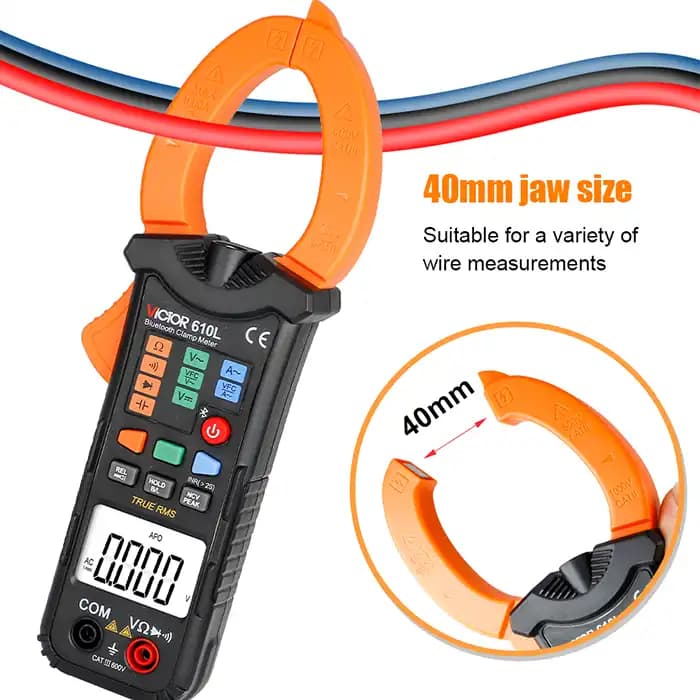 آمپرمتر کلمپی بلوتوث دار AC ویکتور مدل Victor 610L — تصویر ۳