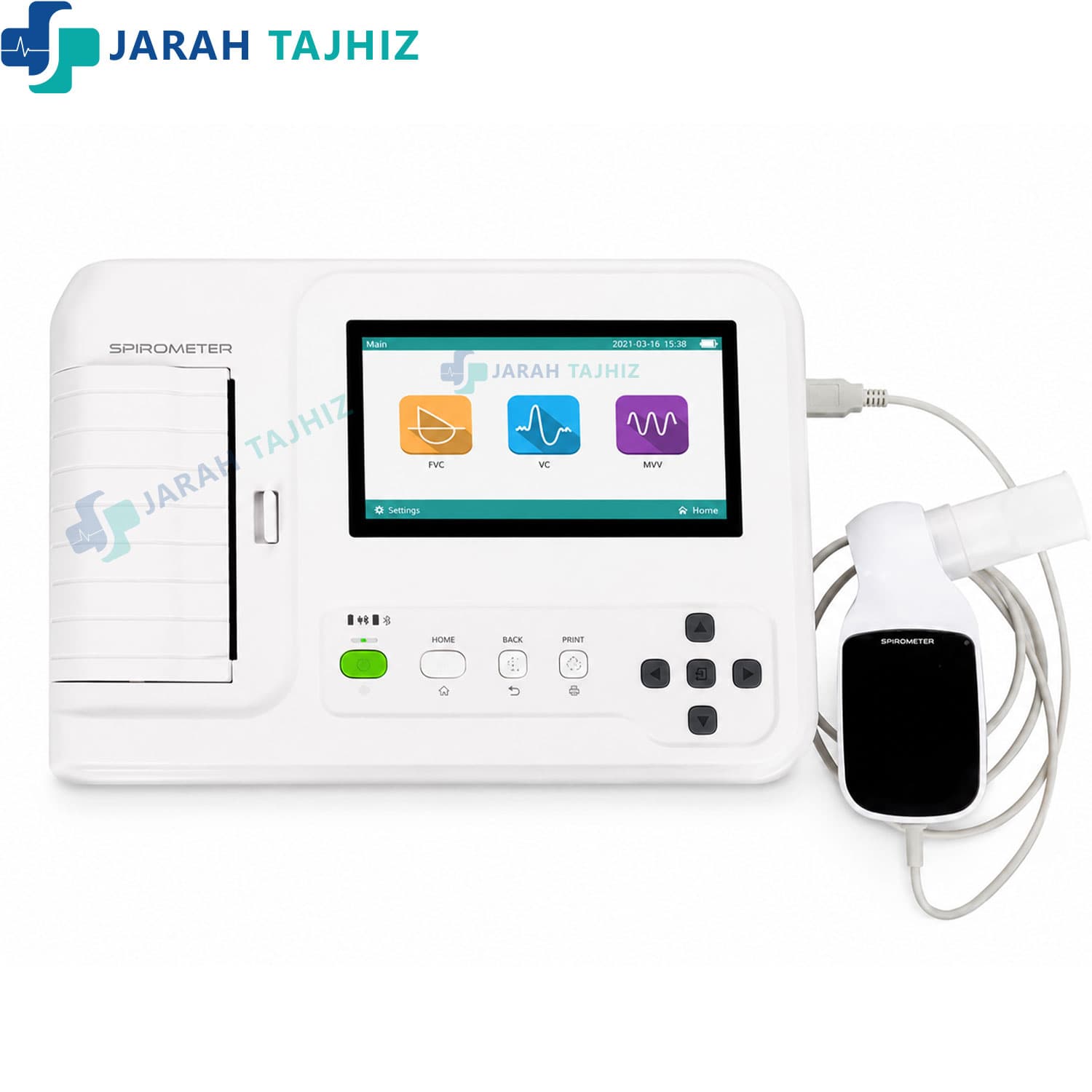 اسپیرومتر کانتکت مدل SP100 | دستگاه تست و ارزیابی عملکرد ریه با دقت بالا