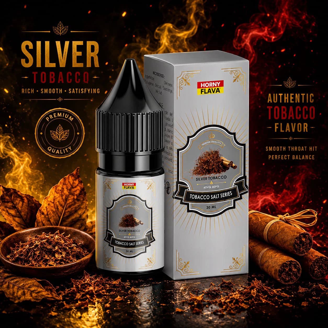 هورنی فلاوا سیلور تنباکو (Horny Flava Silver Tobacco) — تصویر ۲