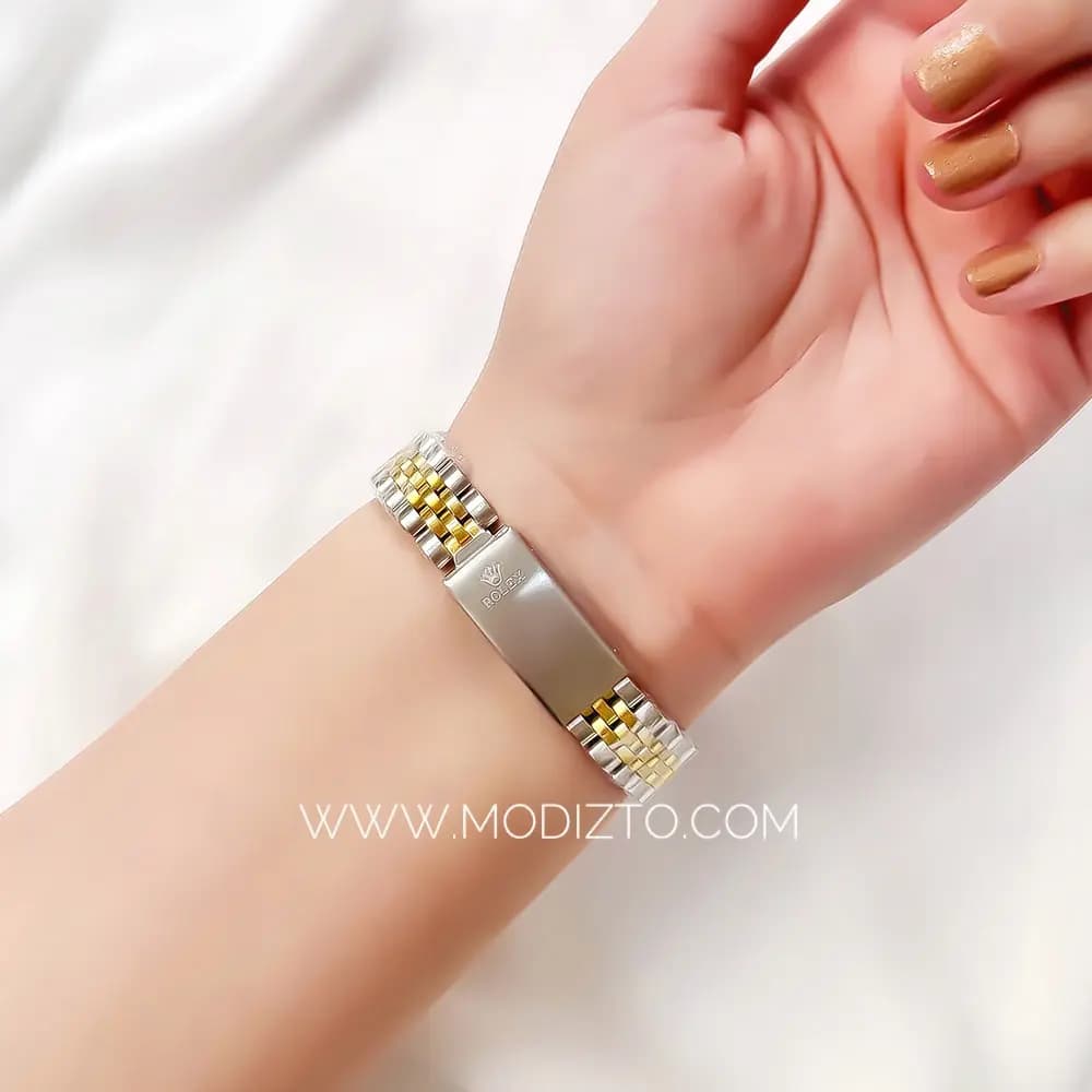 ساعت مچی زنانه طرح رولکس Rolex مدل Date just — تصویر ۵