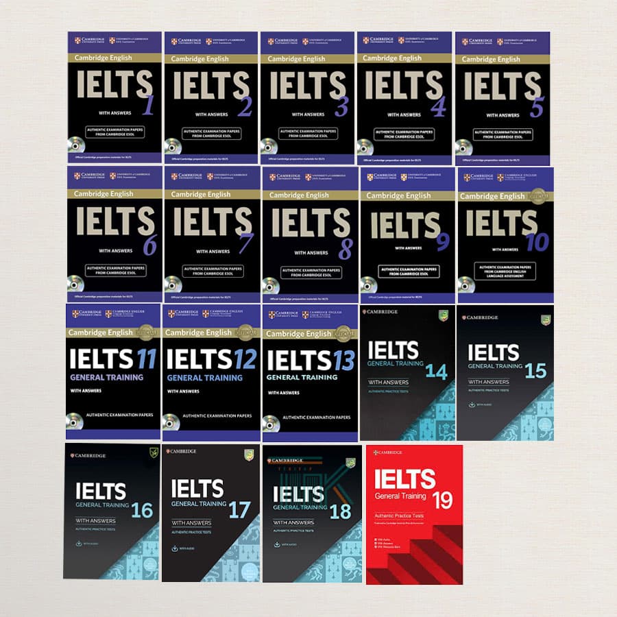 کتاب کمبریج آیلتس 1-19 جنرال مجموعه کتاب | کتاب Cambridge English IELTS 1-19 General