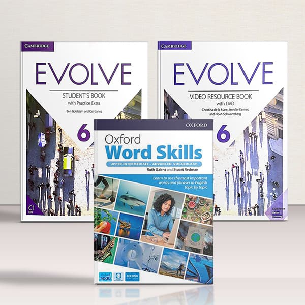کتاب Evolve 6 + Video Book + Oxford Word Skills Advanced | کتاب ایوالو 6 + ویدیو بوک + آکسفورد ورد اسکیلز ادونس | مجموعه کامل