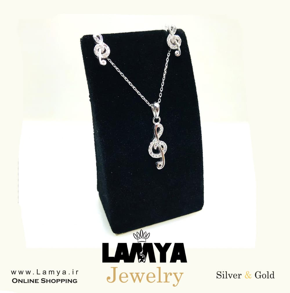 نيم ست نقره مدل لی فن کد N076