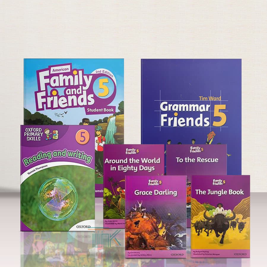 کتاب American Family and Friends 6 2nd Edition+Grammar+Reading-Writing Book+Story Series Complete Collection | مجموعه کامل امریکن فمیلی اند فرندز 6 ویرایش دوم + کتاب گرامر+ریدینگ اند رایتینگ+مجموعه دا — تصویر ۳