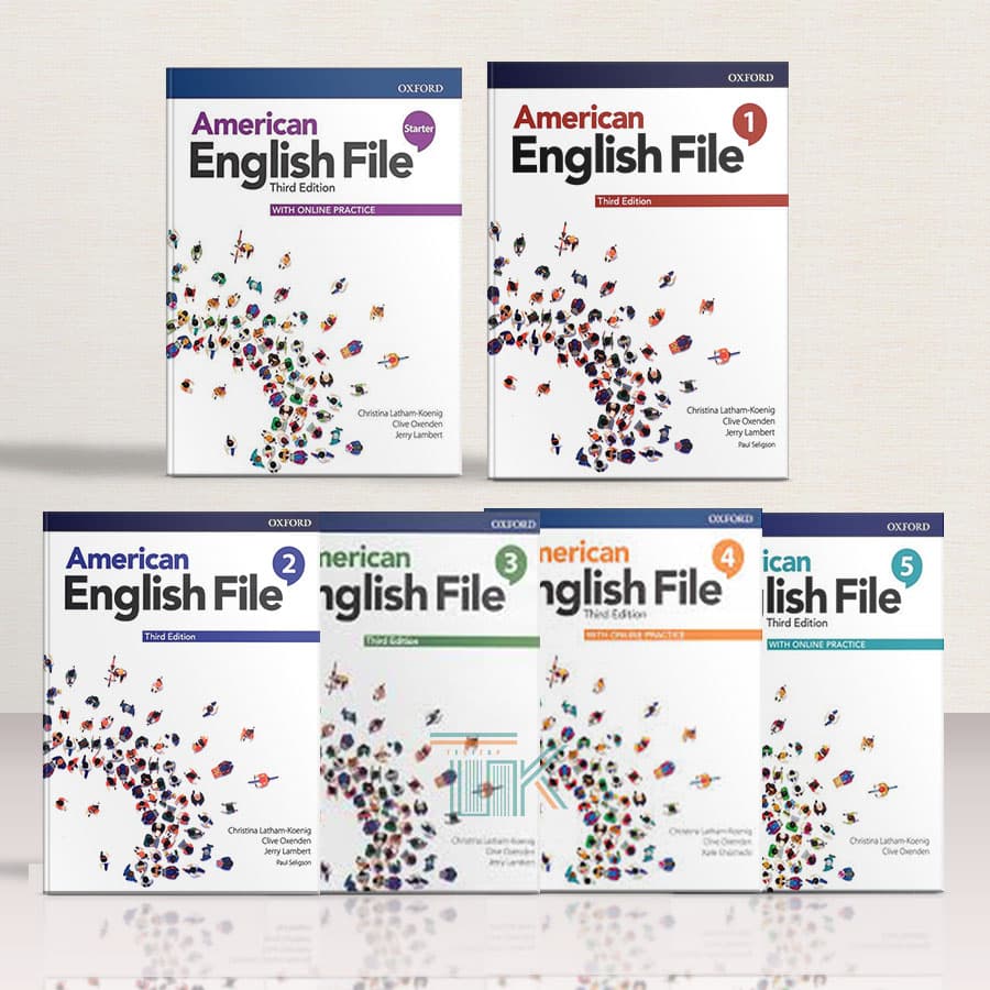 کتاب American English File 3rd Edition Pack | کتاب امریکن انگلیش فایل ویرایش سوم پک 6 جلدی