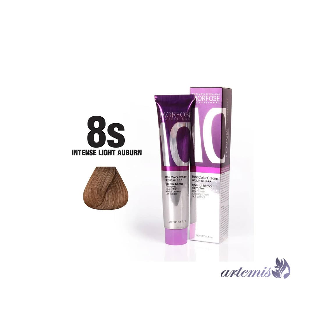 رنگ مو مورفوس کد رنگ 8S Intense Light Auburn حجم 100 میلی‌لیتر