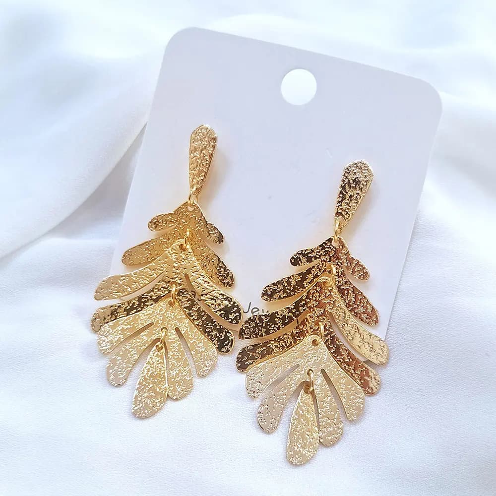 گوشواره خوشه ای طرح برگ