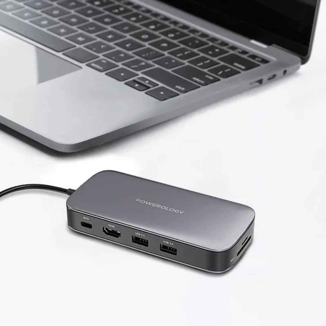 هاب تایپ سی و هارد اکسترنال پاورولوژی مدل Powerology USB-C Hub — تصویر ۵