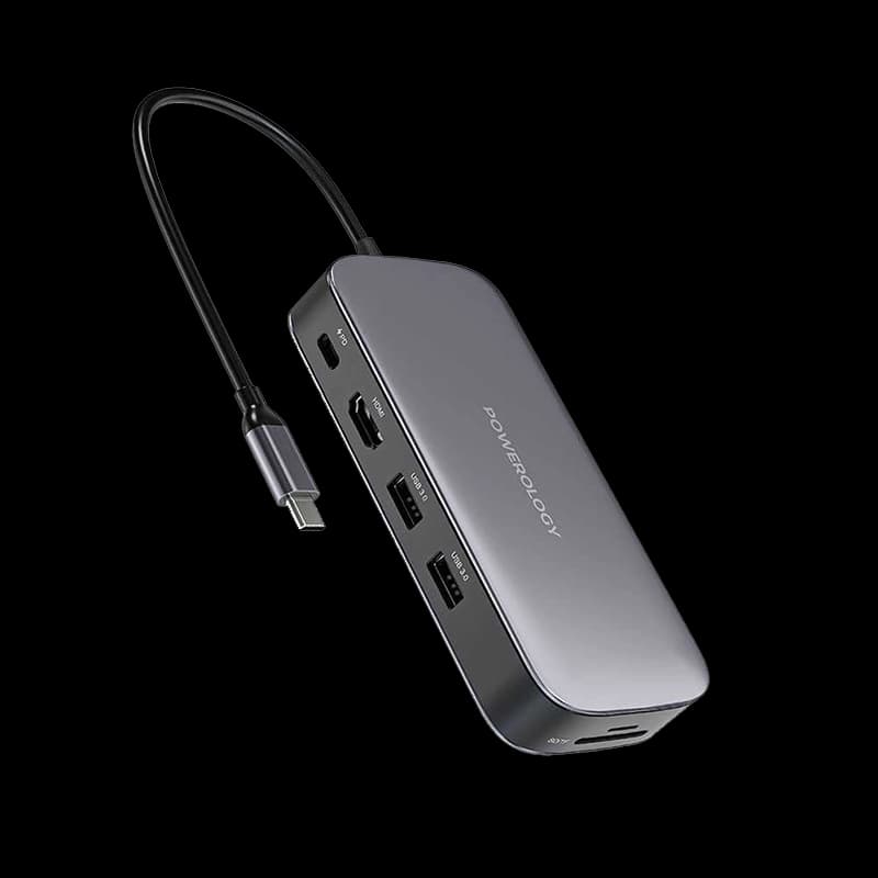 هاب تایپ سی و هارد اکسترنال پاورولوژی مدل Powerology USB-C Hub