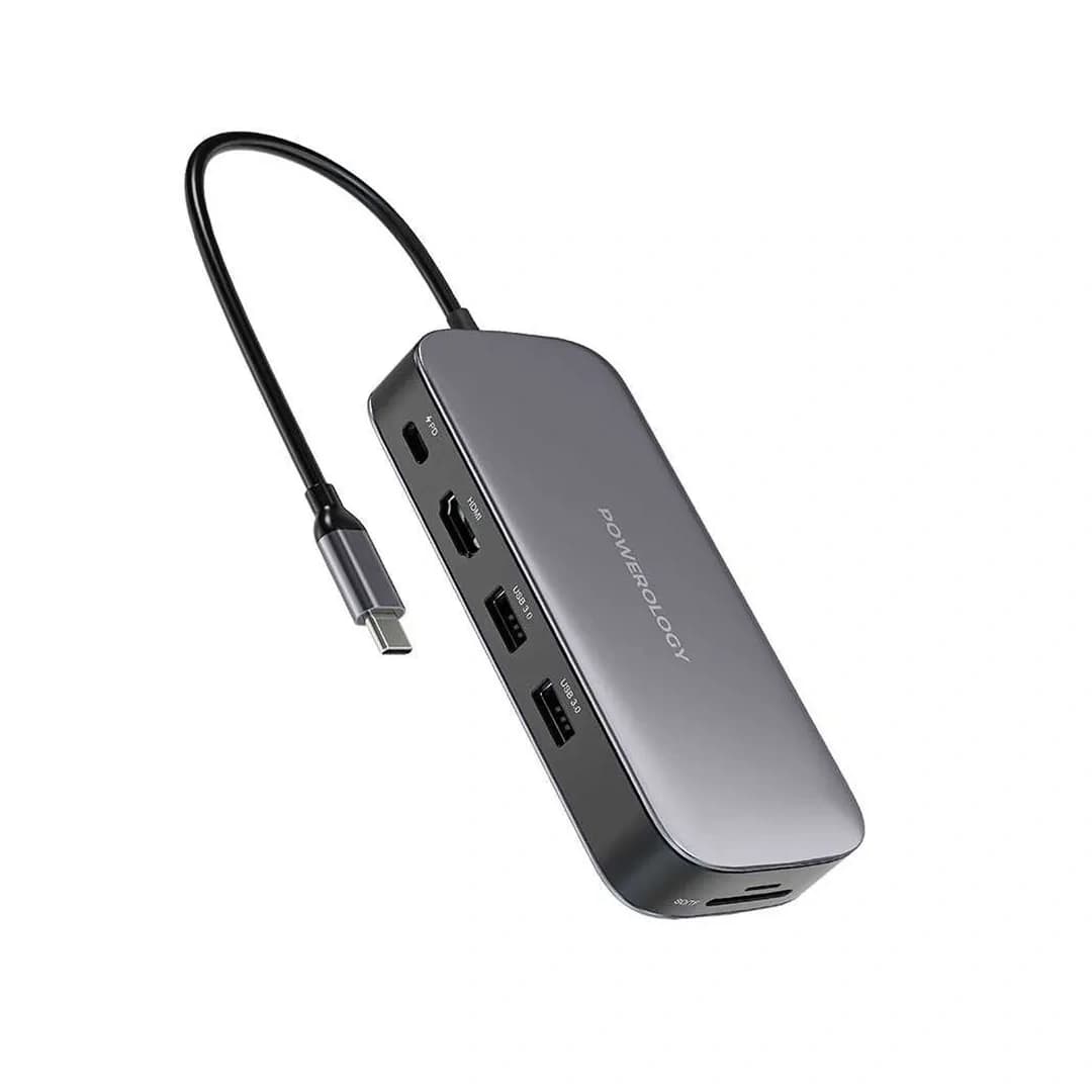 هاب تایپ سی و هارد اکسترنال پاورولوژی مدل Powerology USB-C Hub — تصویر ۳