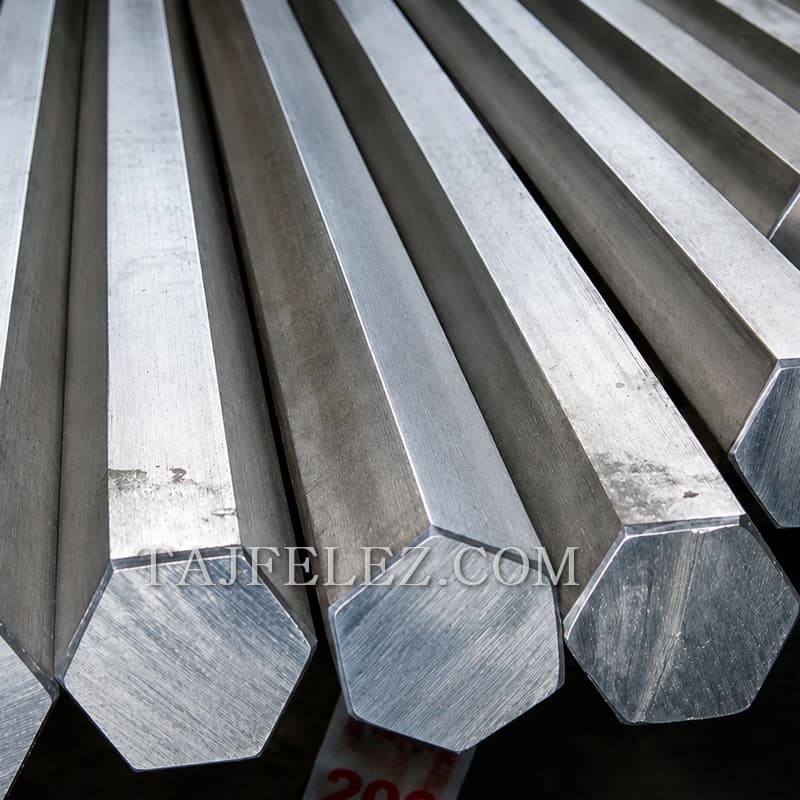شش پر فولادی CK45 سایز 19mm طول 6000mm
