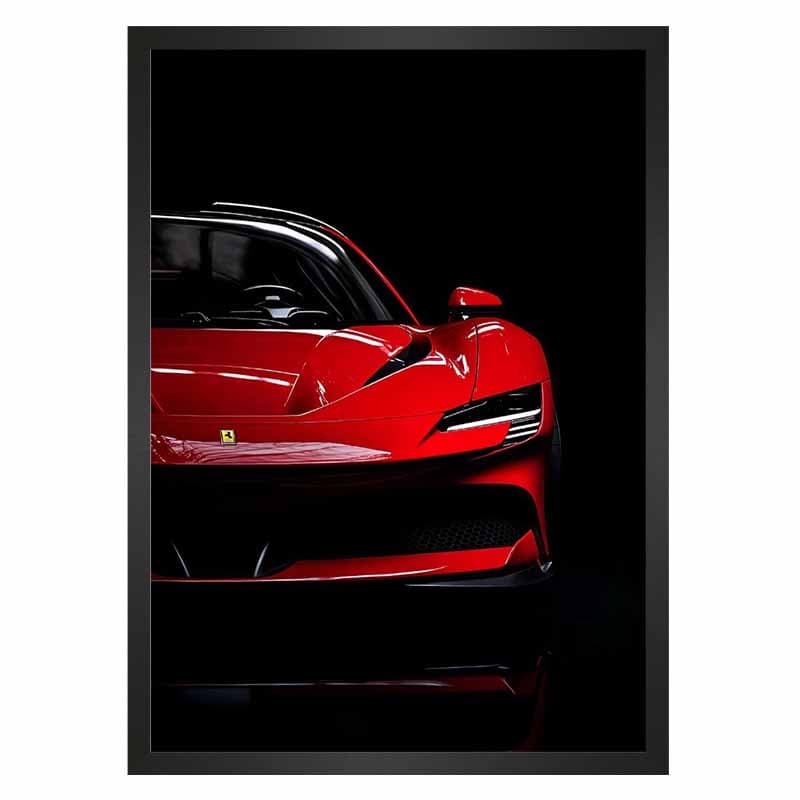 تابلو ماشین فراری قرمز ferrari