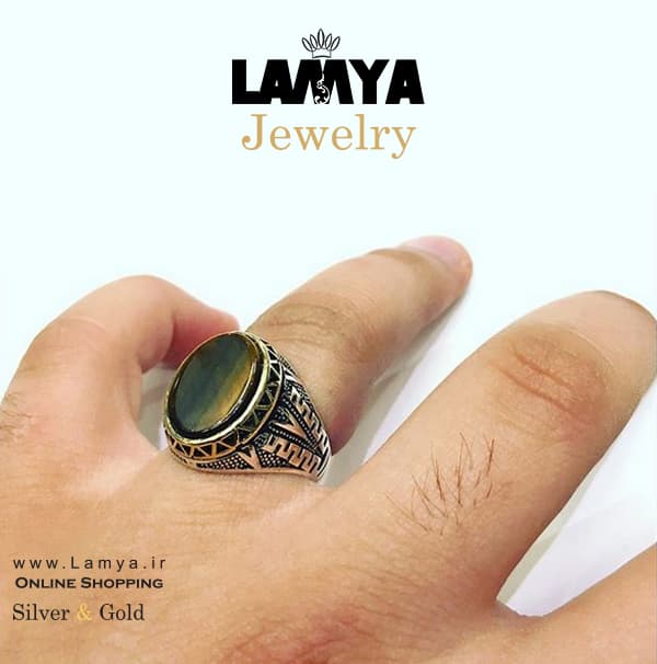 انگشتر نقره کلاسیک مدل کاپلان کدA027