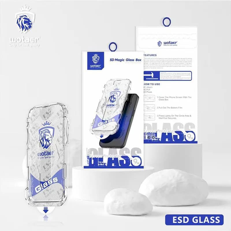 محافظ صفحه نمایش شیشه ای اورجینال Wotaer – Magic Glass Box NTC – (پک دار) — تصویر ۴