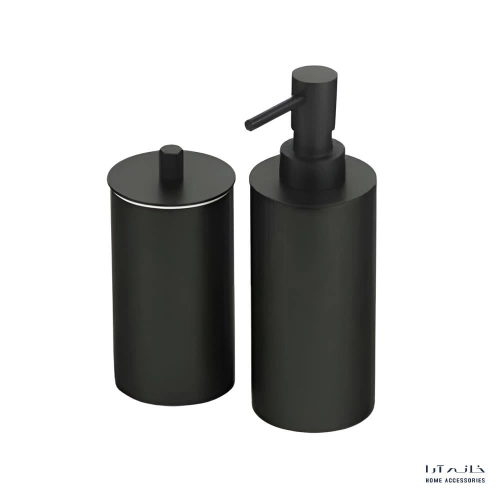 ست 2 پارچه گرد اسمارت رنگ مشکی کد WT-632