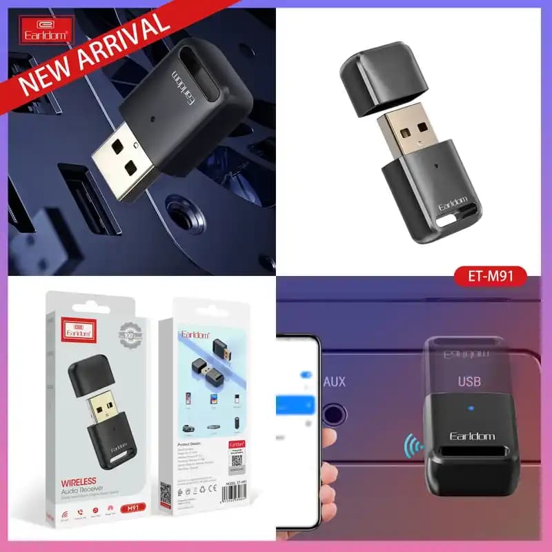 دانگل بلوتوث ارلدام Earldom Bluetooth receiver ET-M91 — تصویر ۵